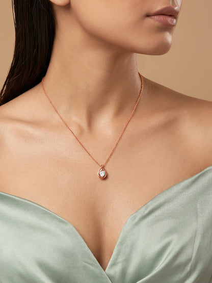Rose Gold Love Hanging Necklace