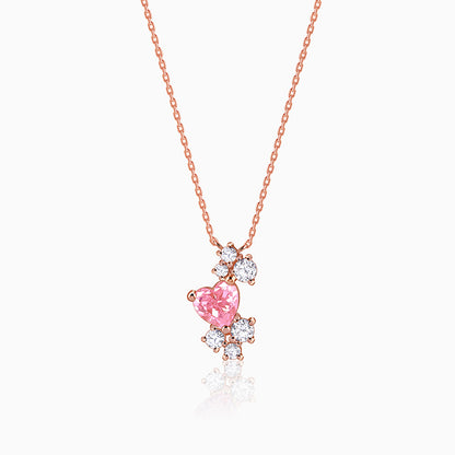 Rose Gold Heart Beats Necklace