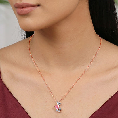 Rose Gold Heart Beats Necklace