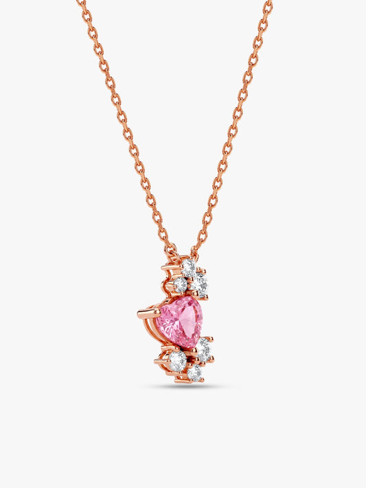 Rose Gold Heart Beats Necklace