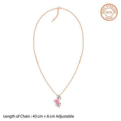 Rose Gold Heart Beats Necklace