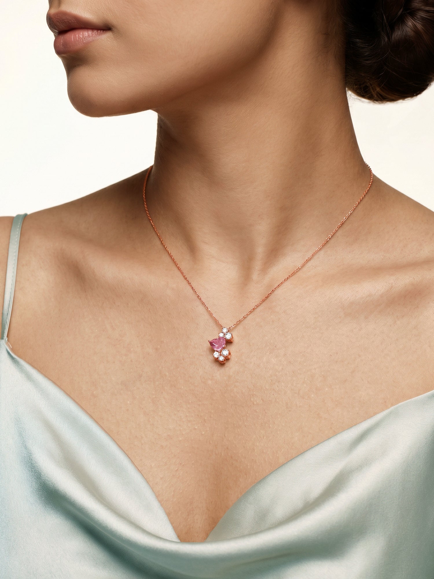 Rose Gold Heart Beats Necklace