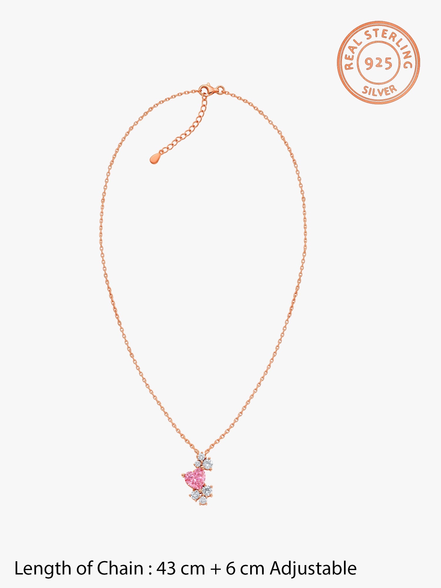 Rose Gold Heart Beats Necklace