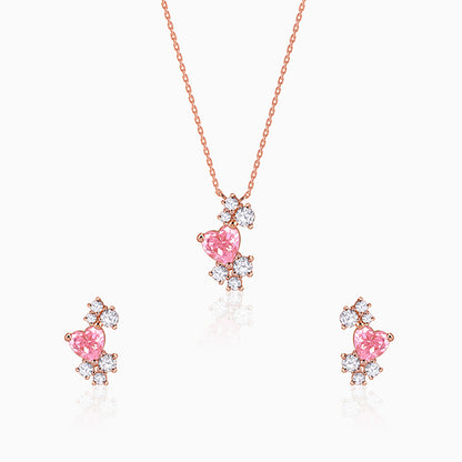 Rose Gold Heart Beat Set