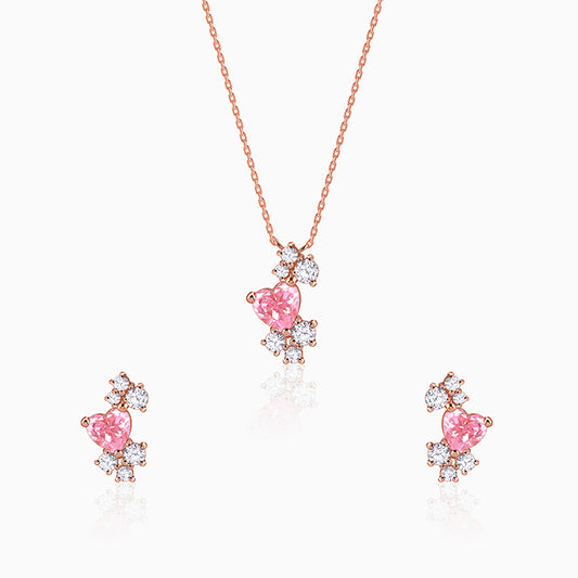 Rose Gold Heart Beat Set