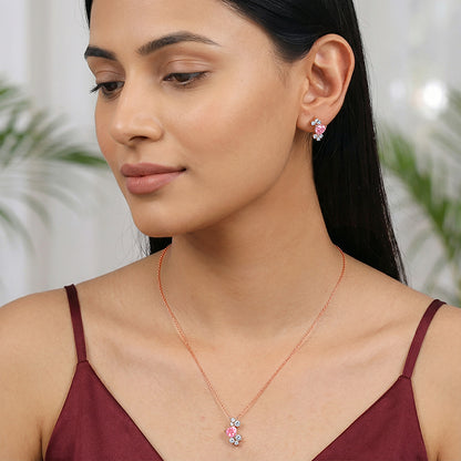 Rose Gold Heart Beat Set