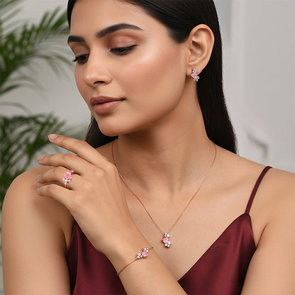 Rose Gold Heart Beat Set of 4