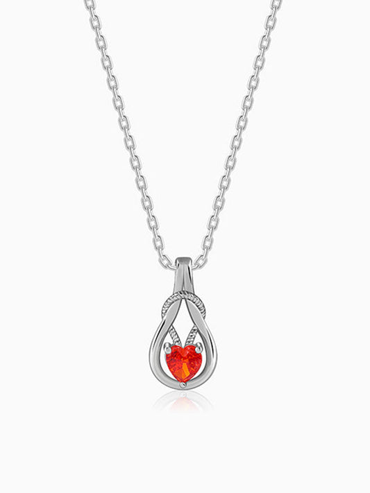 Silver Silent Vows Pendant With Link Chain