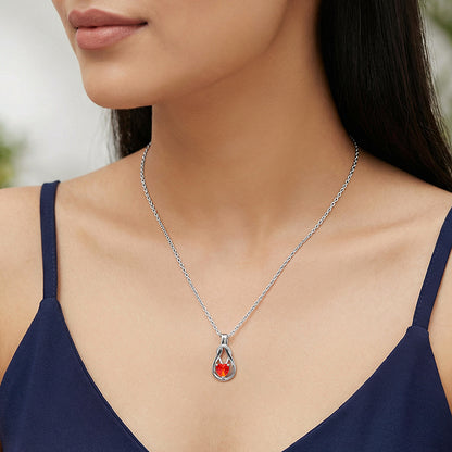 Silver Silent Vows Pendant With Link Chain