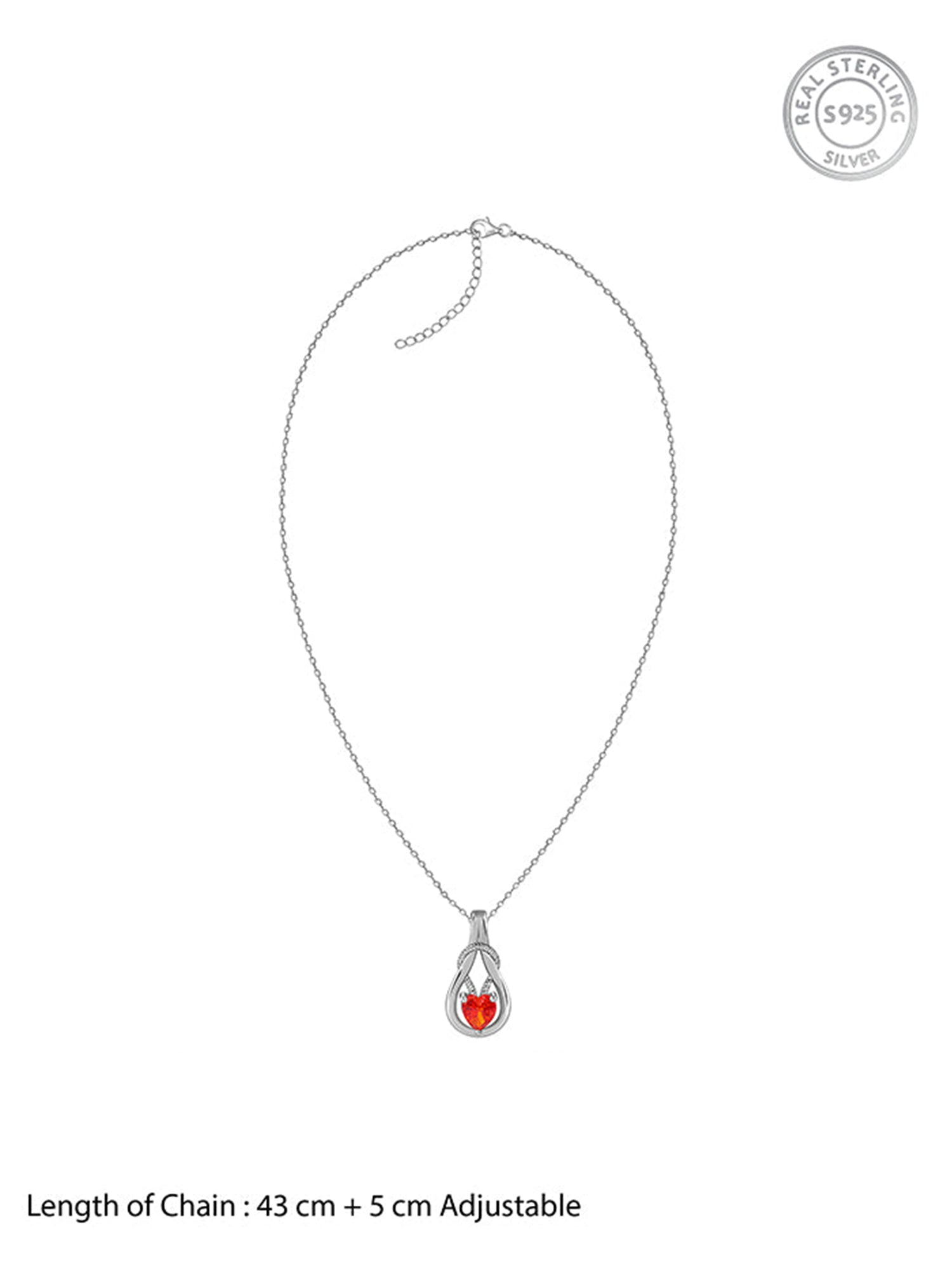 Silver Silent Vows Pendant With Link Chain