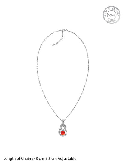 Silver Silent Vows Pendant With Link Chain