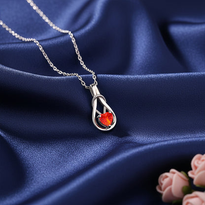 Silver Silent Vows Pendant With Link Chain