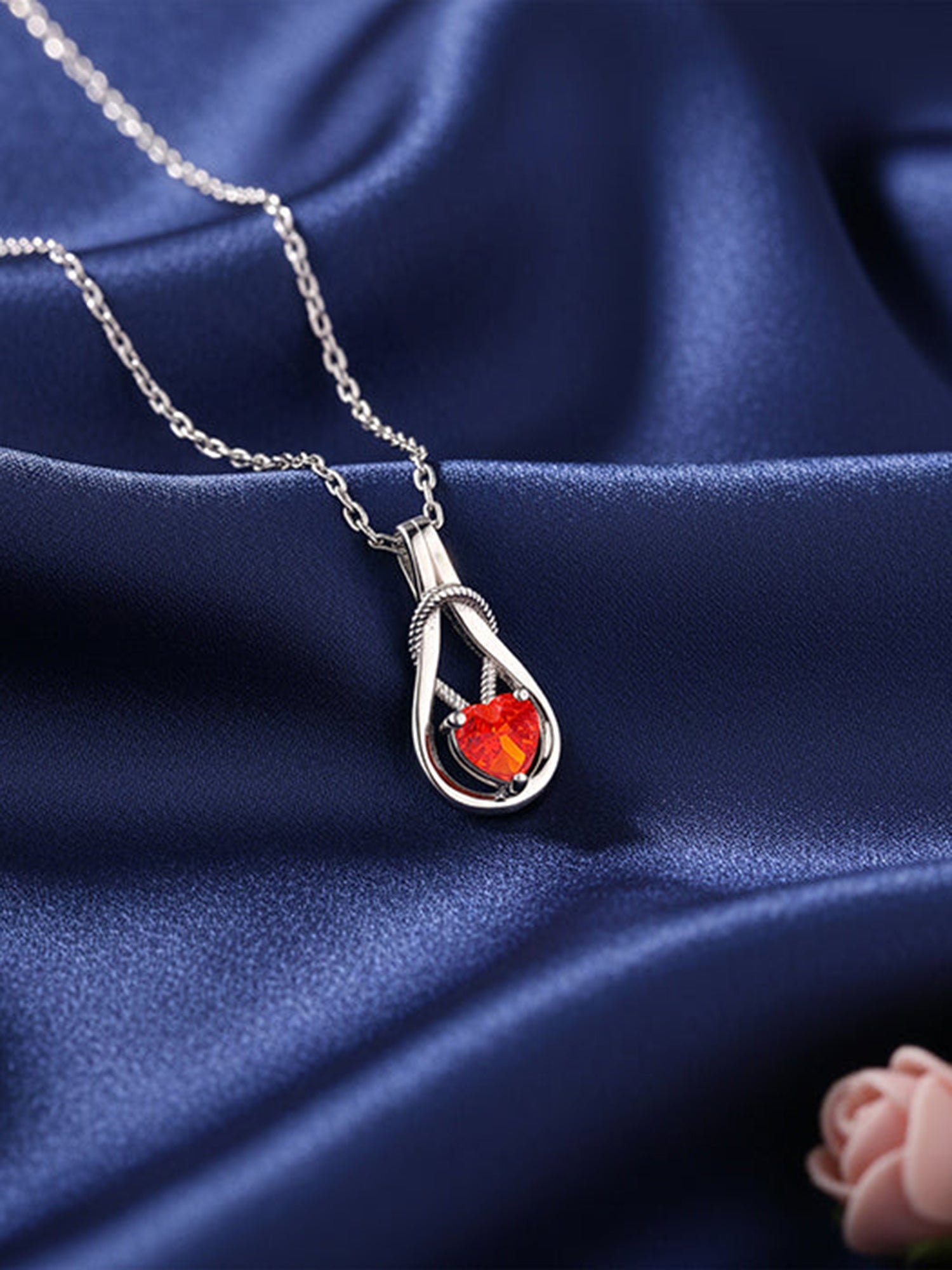 Silver Silent Vows Pendant With Link Chain