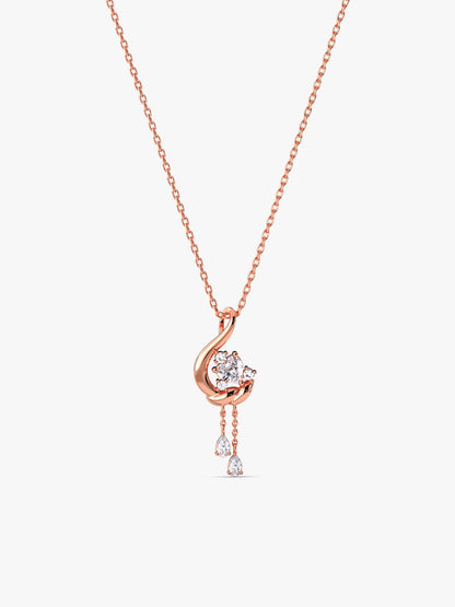 Rose Gold Carry Your Heart Pendant With Link Chain