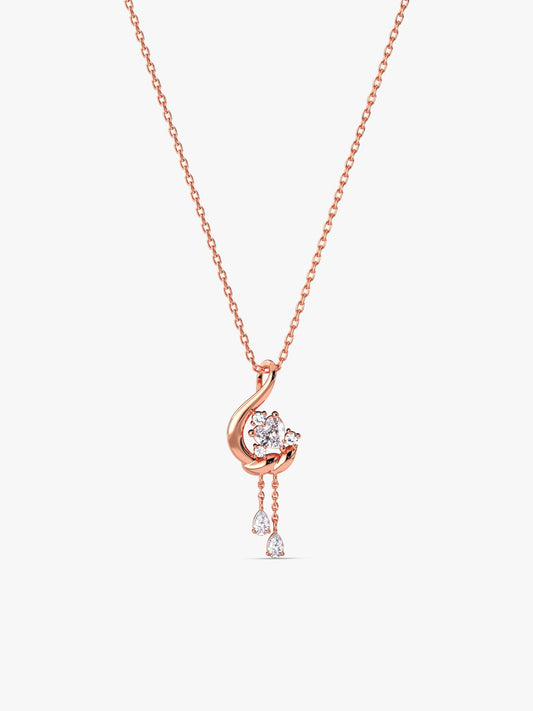 Rose Gold Carry Your Heart Pendant With Link Chain