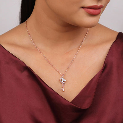 Rose Gold Carry Your Heart Pendant With Link Chain