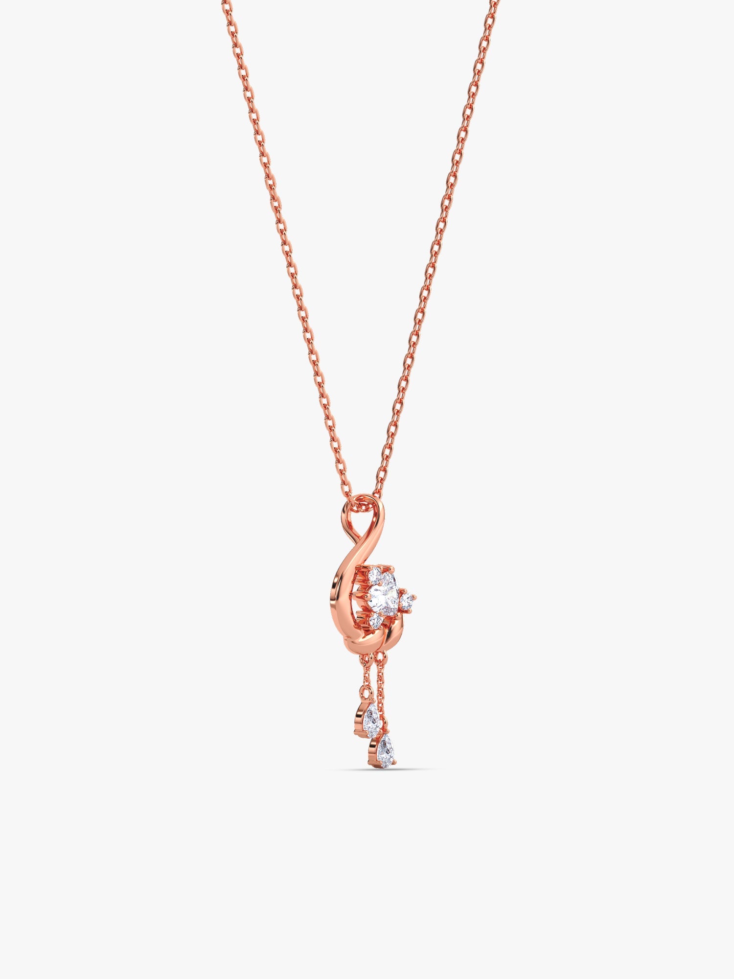 Rose Gold Carry Your Heart Pendant With Link Chain