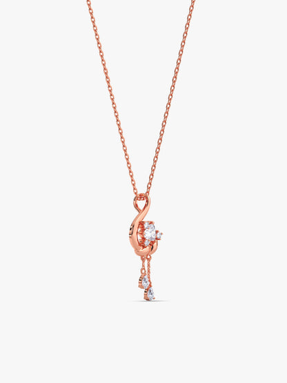 Rose Gold Carry Your Heart Pendant With Link Chain