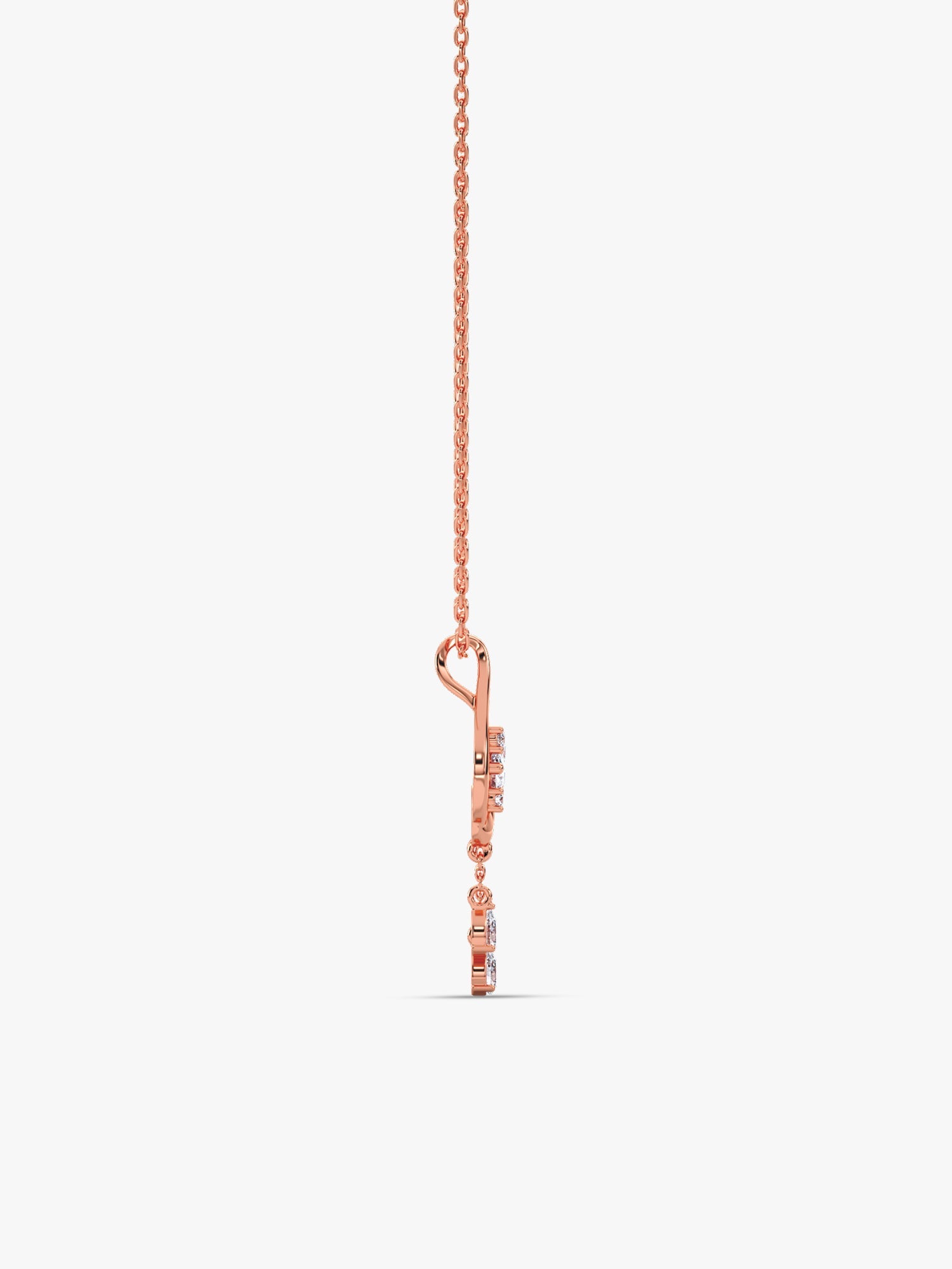 Rose Gold Carry Your Heart Pendant With Link Chain