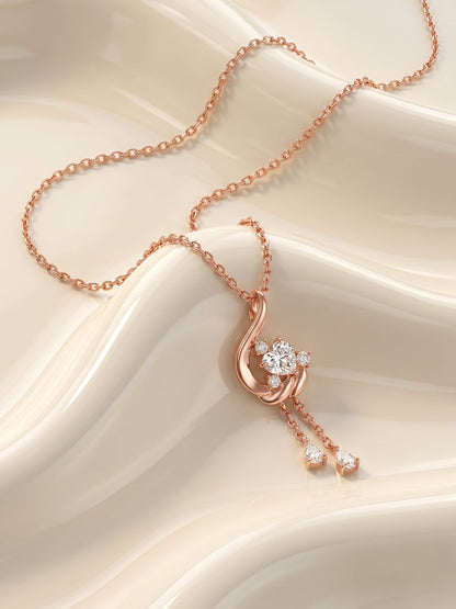 Rose Gold Carry Your Heart Pendant With Link Chain