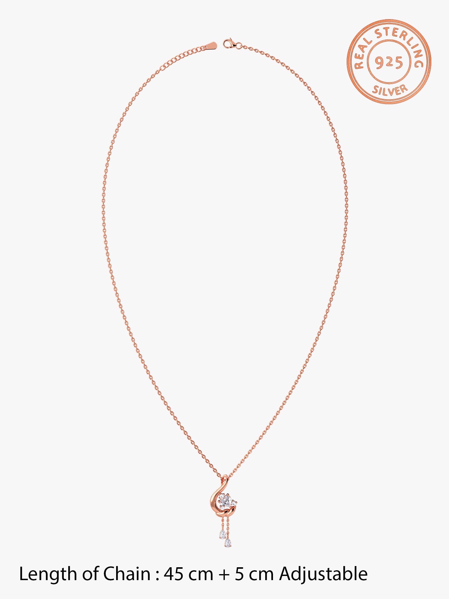 Rose Gold Carry Your Heart Pendant With Link Chain