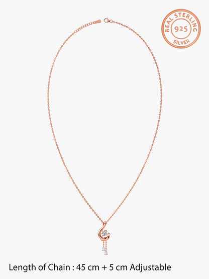 Rose Gold Carry Your Heart Pendant With Link Chain
