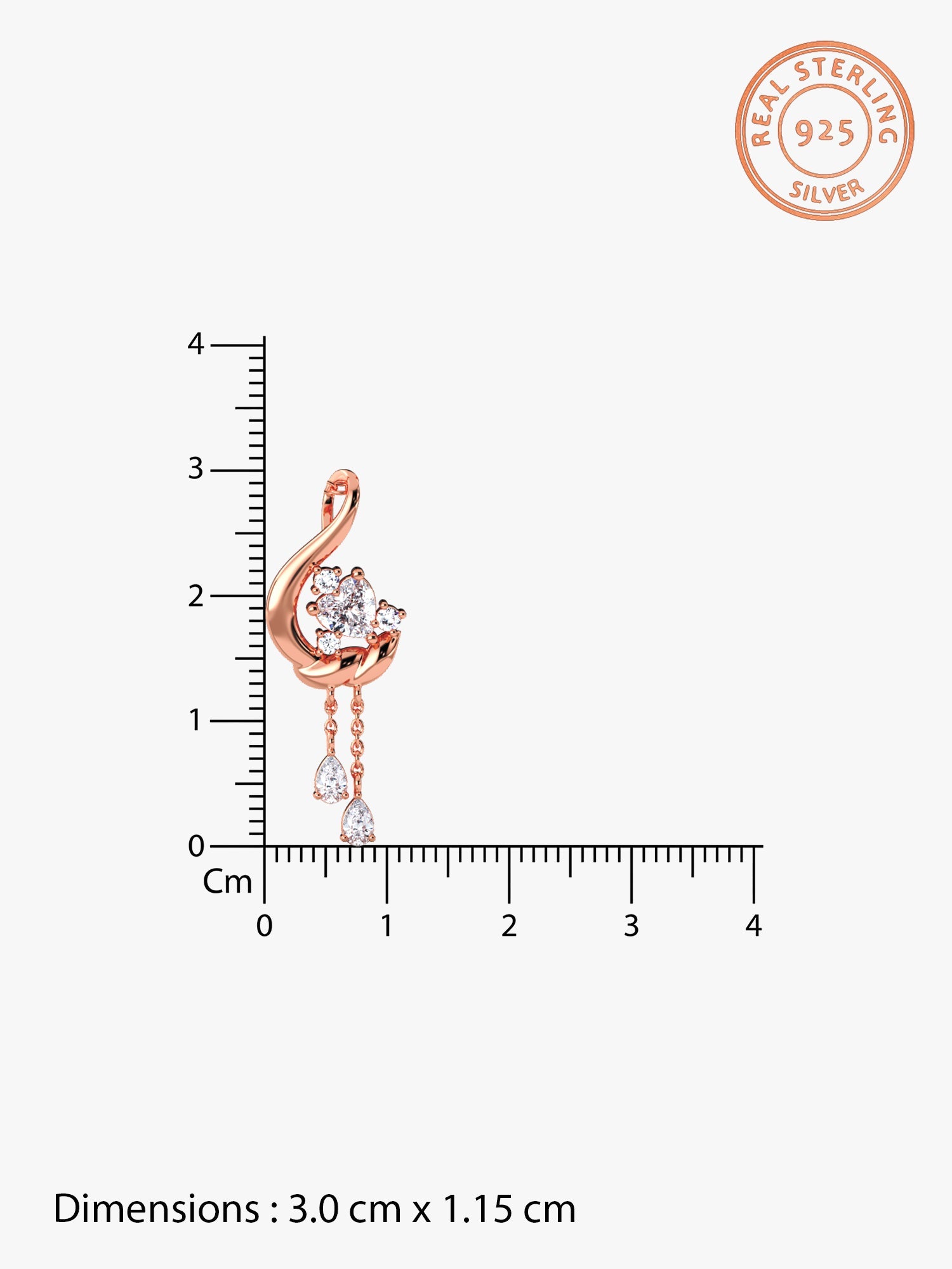 Rose Gold Carry Your Heart Pendant With Link Chain