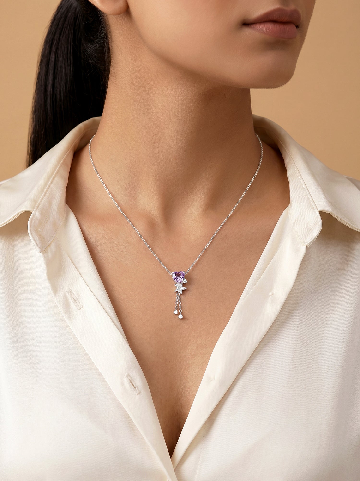 Silver Forever Held Necklace