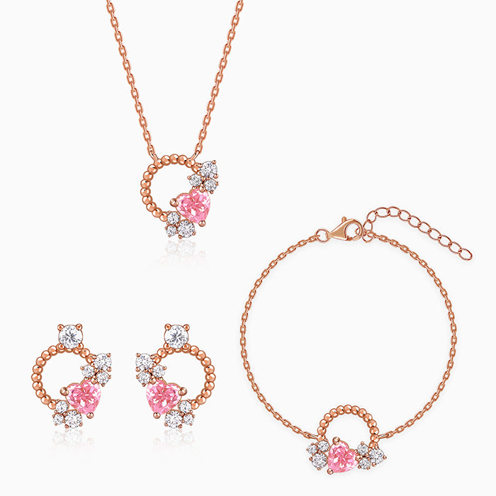 Rose Gold Heartbound Set of 3