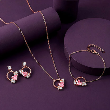 Rose Gold Heartbound Set of 3
