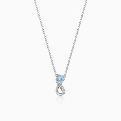 Silver Heart Everlasting Necklace