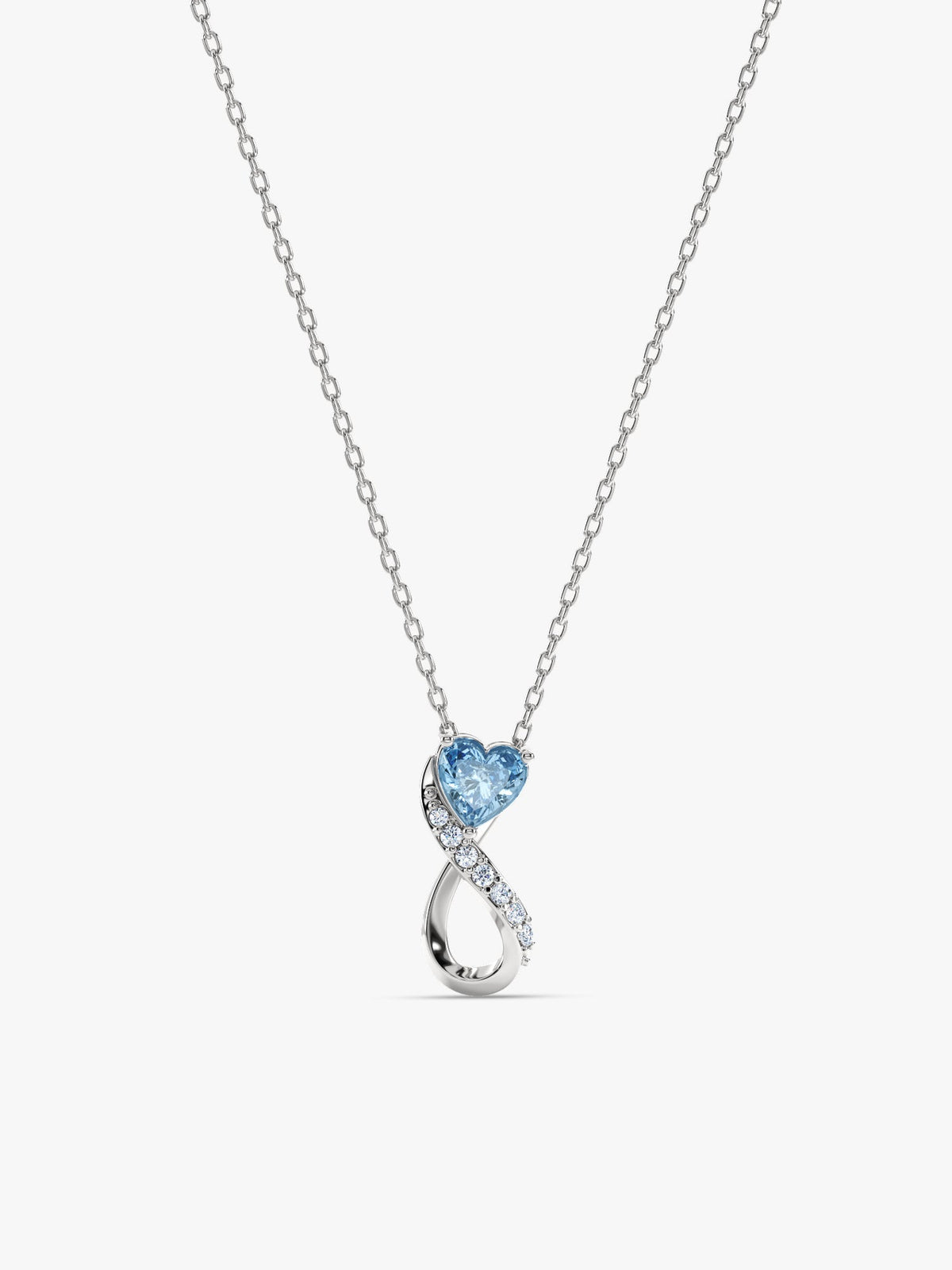 Silver Heart Everlasting Necklace