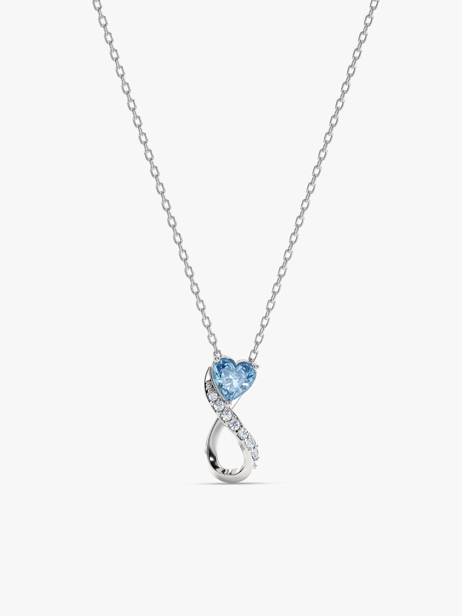 Silver Heart Everlasting Necklace