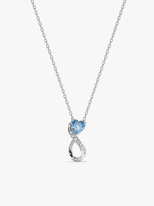 Silver Heart Everlasting Necklace