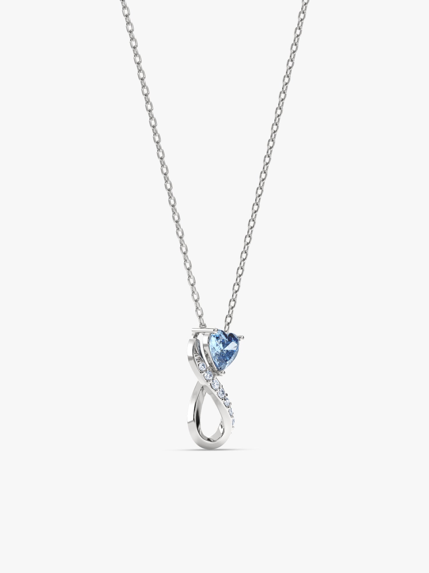Silver Heart Everlasting Necklace