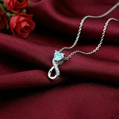 Silver Heart Everlasting Necklace
