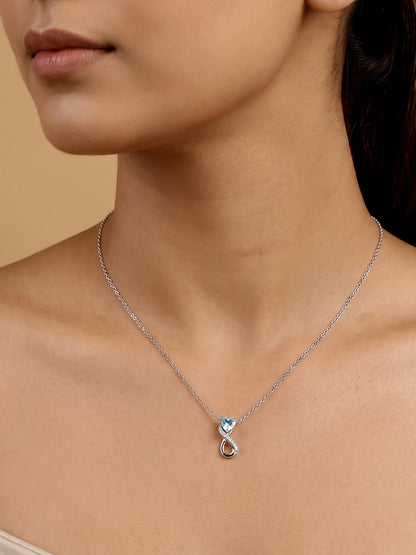 Silver Heart Everlasting Necklace
