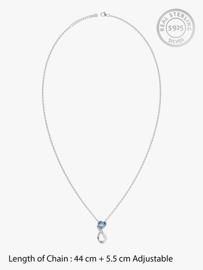 Silver Heart Everlasting Necklace