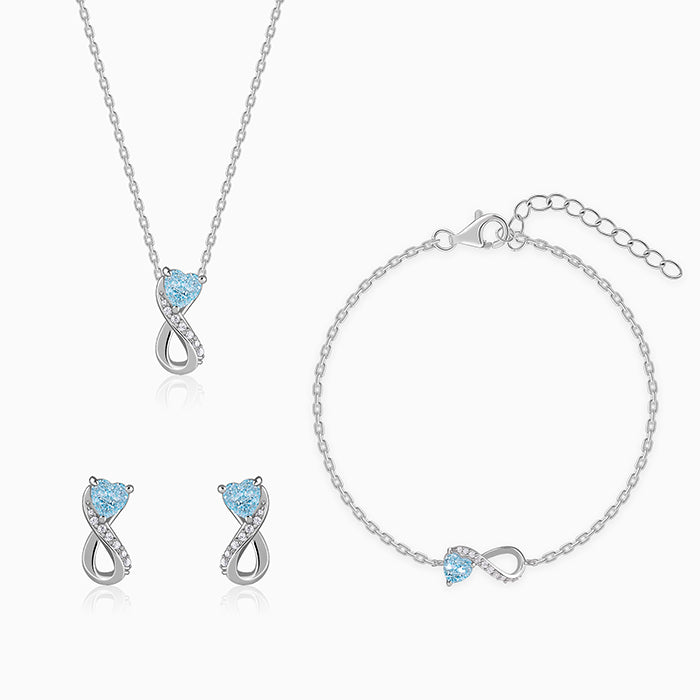 Silver Heart Everlasting Set of 3