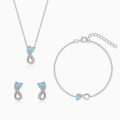 Silver Heart Everlasting Set of 3