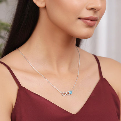 Silver Looped in Love Necklace