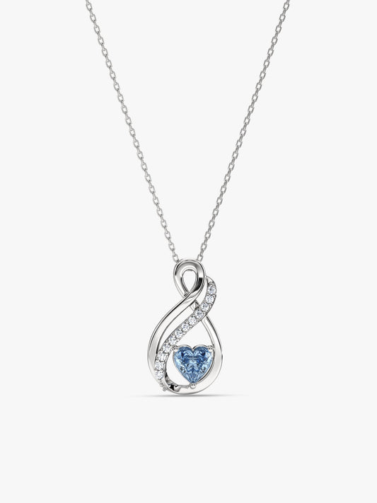Silver Sea of Love Pendant with Link Chain