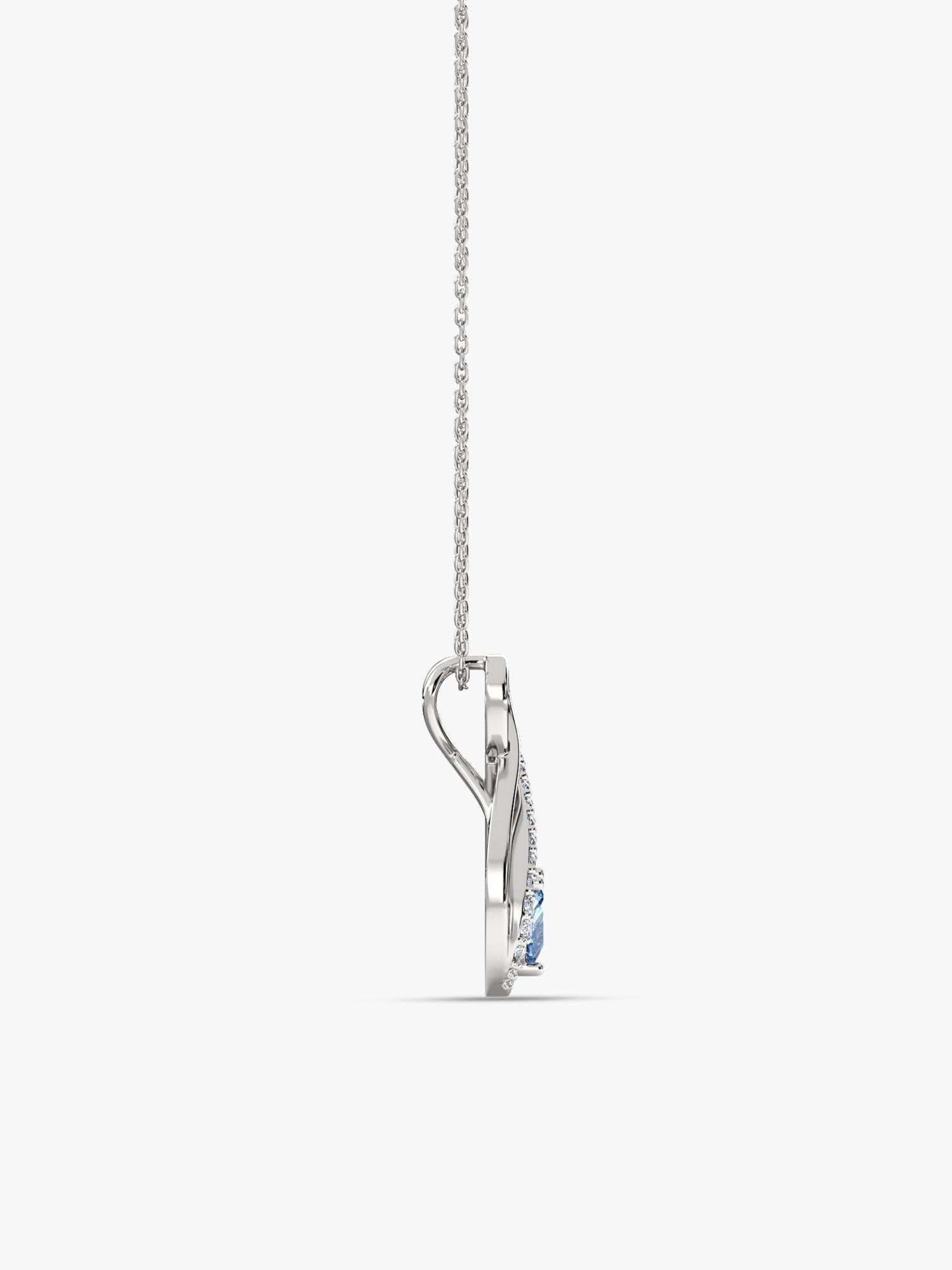 Silver Sea of Love Pendant with Link Chain