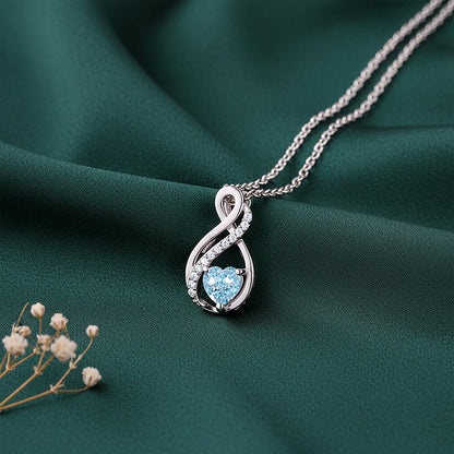 Silver Sea of Love Pendant with Link Chain
