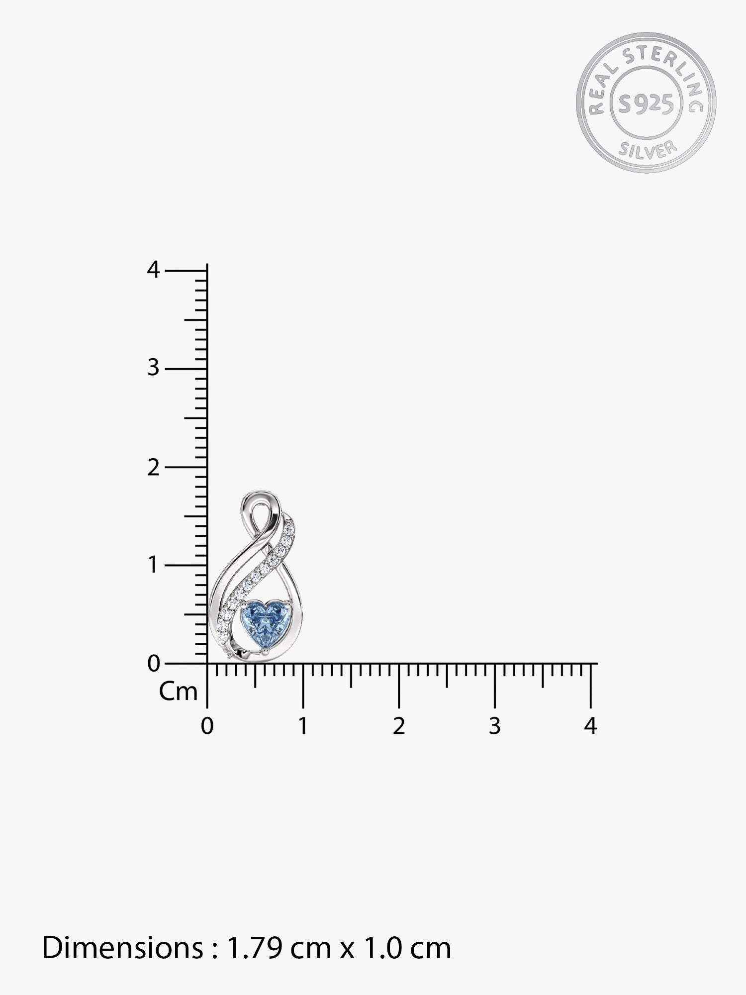 Silver Sea of Love Pendant with Link Chain