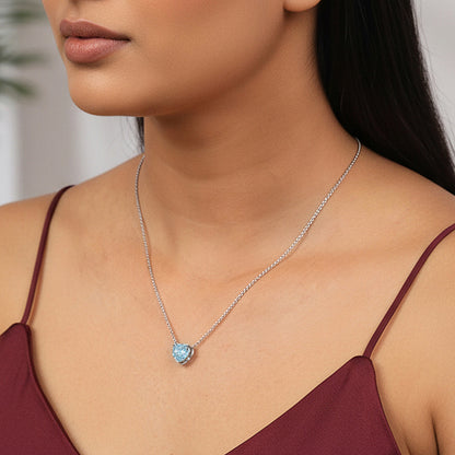 Silver Kiss Me Necklace