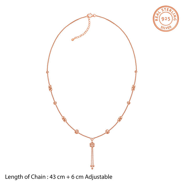 Rose Gold Rain On Me Necklace