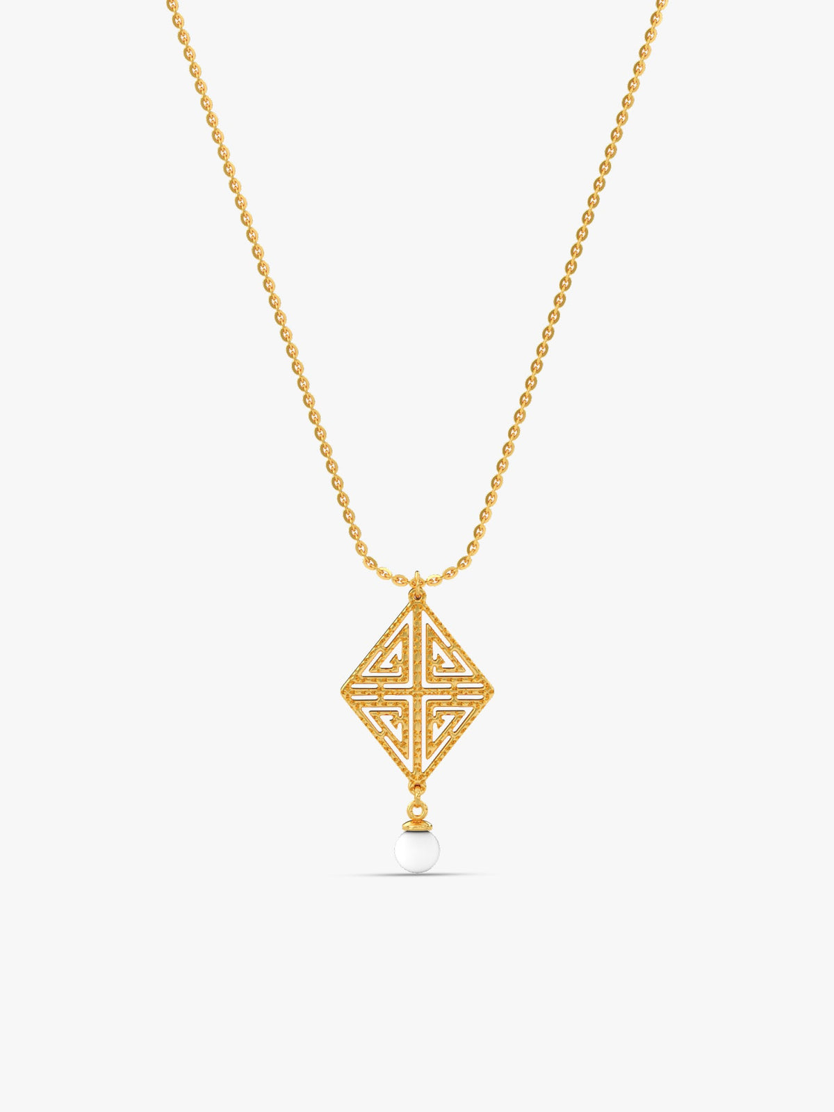 Golden Stay With Me Pendant With Link Chain