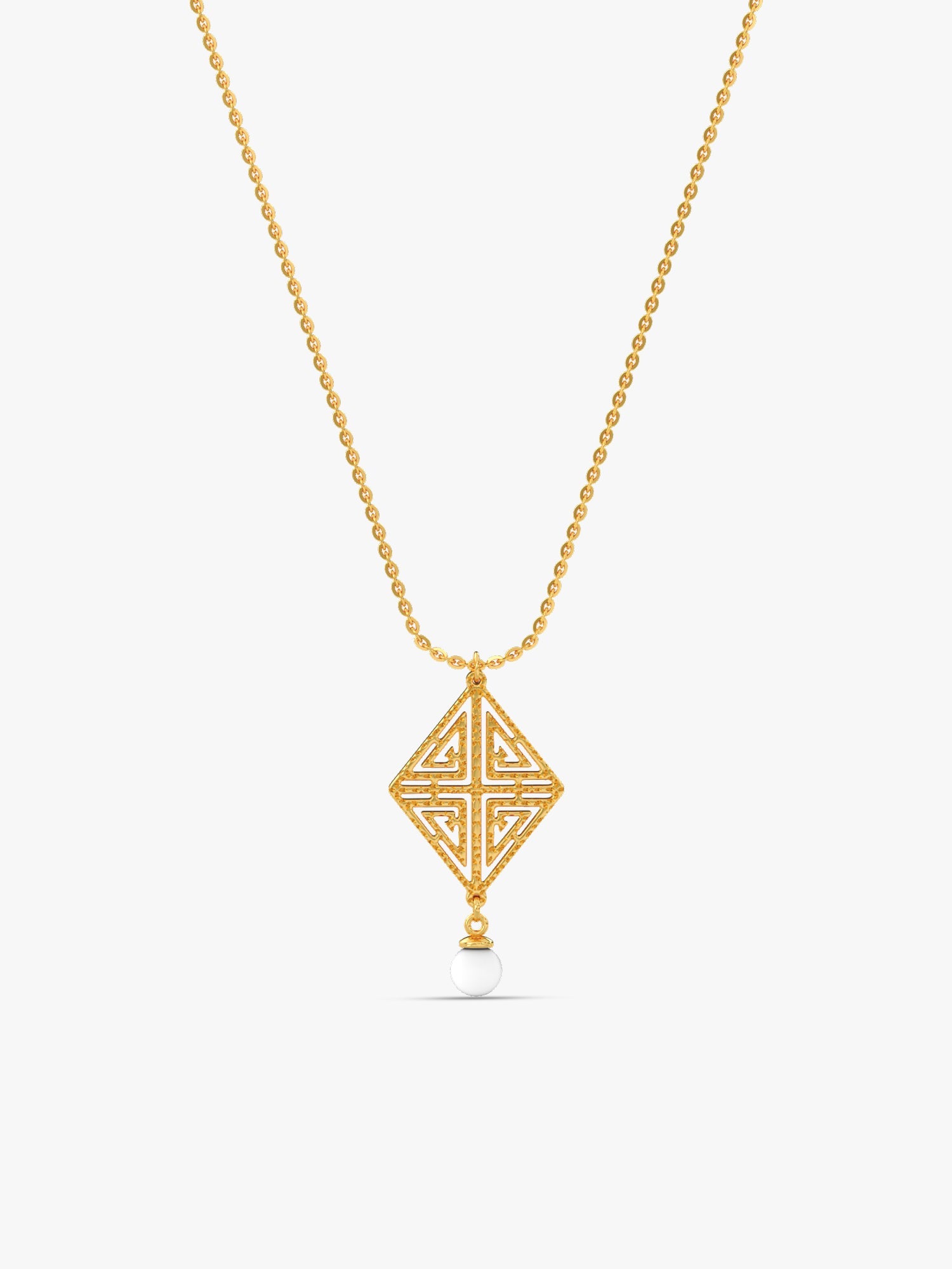 Golden Stay With Me Pendant With Link Chain