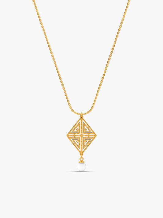 Golden Stay With Me Pendant With Link Chain